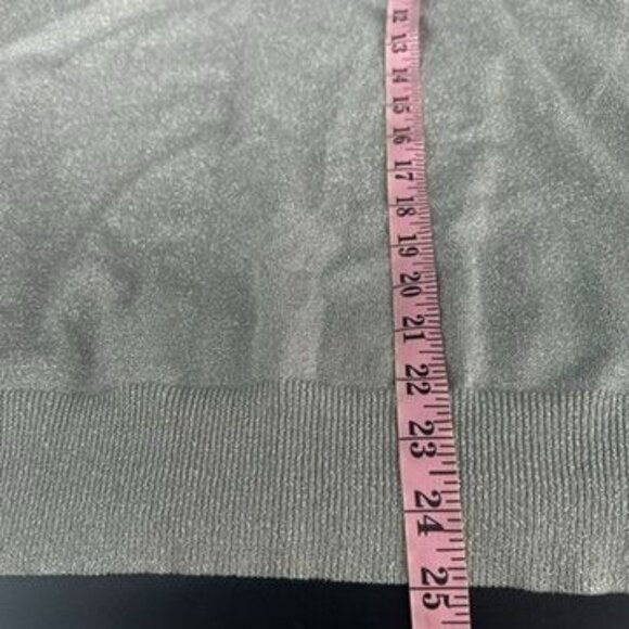 Lane Bryant Keyhole Sparkle Pullover Turtleneck Sweater in Gray PLUS sz 18 20 - Picture 4 of 6